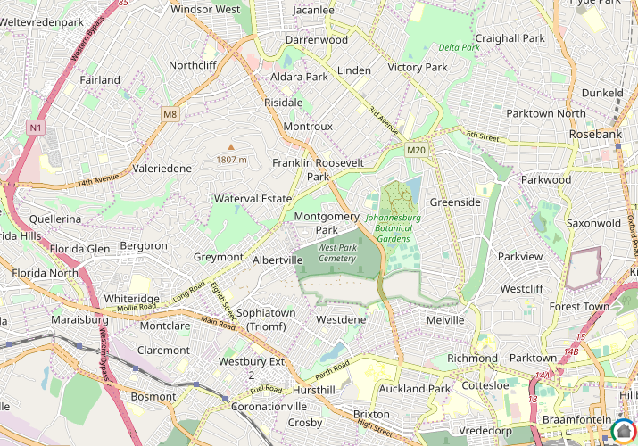 Map location of Montgomery Park